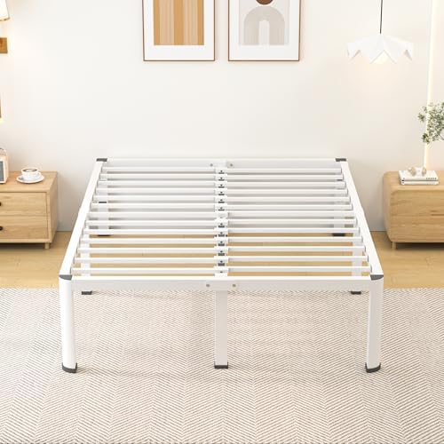 Superay 12 Inch King Metal Bed Frame with Rounded Leg, Mattress Stopper