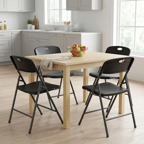 DUMOS Folding Chairs 8 Pack, Dining Chairs, Outdoor Home Office