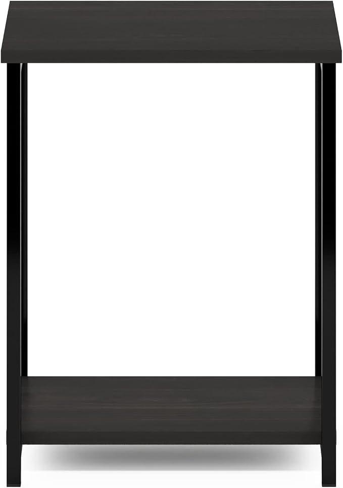 Furinno Simplistic Metal Frame End Table, 1-Pack, Espresso