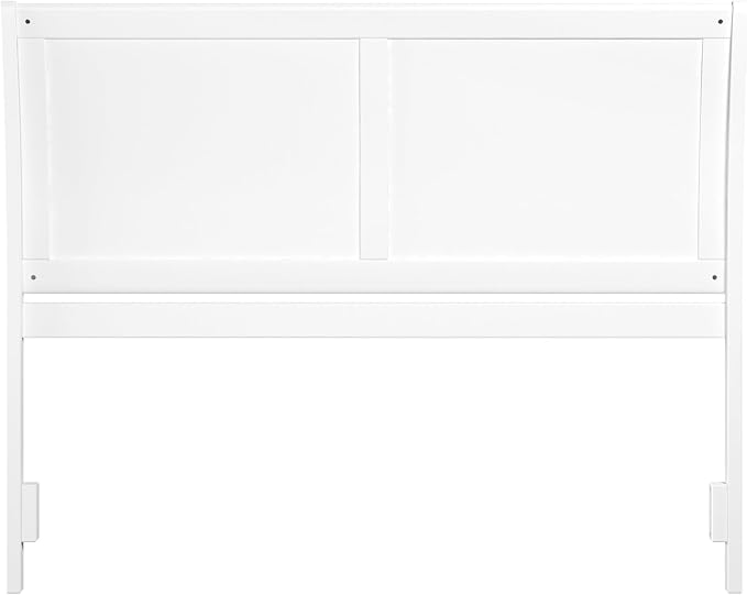AFI, Portland Queen Sleigh Solid Wood Panel Headboard, White