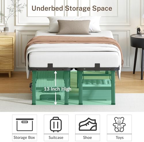 VIPSHOW 14 Inch Twin XL Metal Folding Bed Frame,Tool-Free Assembly Platform