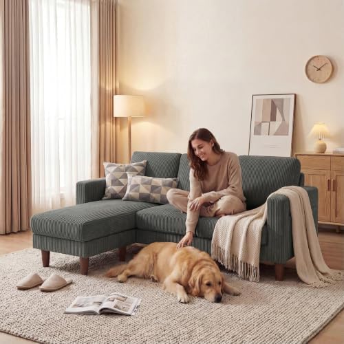 JUMMICO 72 in L-Shaped Couch for Apartment Living Room