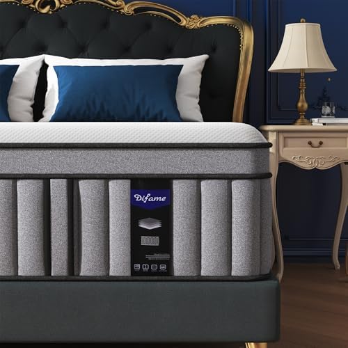 Upgraded Luxury 12 Inch California King Size Hybrid Mattress, Medium Firm