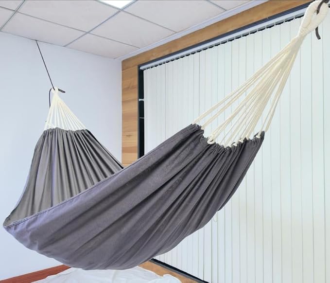 30% Ramie 70% Cotton All-Natural Highly Breathable Coffee Hammock Indoor & Outdoor