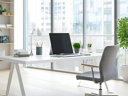 Kaboon 60x28 inches Tabletop, Solid One-Piece Desktop for Sit Stand Desk, Double Desks, L Desk DIY,Wood Countertop Home or Commercial Use,1 inch Thick, White, 27.56" D x 59.1" W