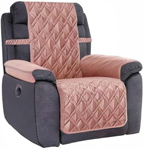 Ameritex Waterproof Nonslip Recliner Cover Stay in Place, Dog Chair Cover Furniture Protector, Ideal Recliner Slipcovers for Pets and Kids (Pink, 23")