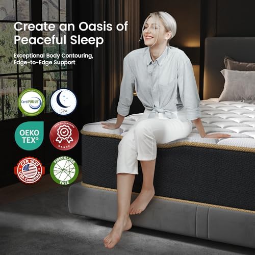 Luxury Twin Mattress 10 Inch Hotel Collection Hybrid Twin Size Bed in a Box