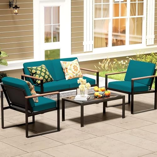 14Pcs Patio Cushion Covers, Outdoor Stretch Cushion Covers, Washable