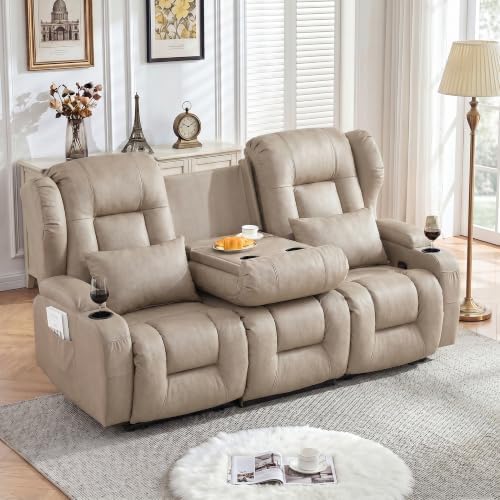 SAMERY 75.6" RV Loveseat Recliner Sofa, Manual Reclining Loveseat