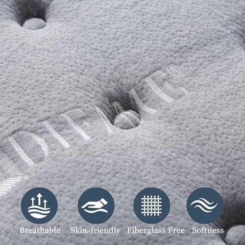 (Luxury Hotel) 12 Inch Hybrid Full Size Mattress in a Box, Medium Firm