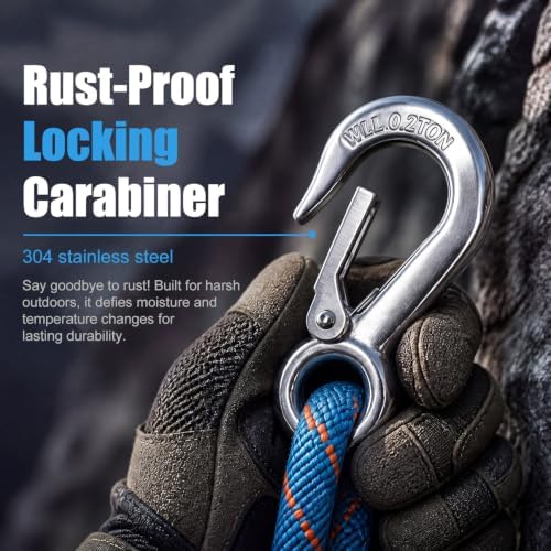 2 Pack Tree Swing Straps with Stainless Steel Carabiner