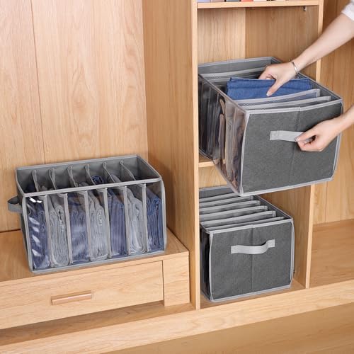 Wardrobe Clothes Organizer Pants Organizer for Closet Shelf, 3 Pack