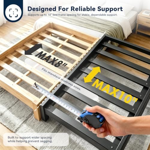 Heavy Duty Bunkie Board Full (54" x 75") – Under Mattress Support, Anti-Sag, Noise-Reducing, Breathable Low Profile Bed Board, Non-Slip Base for Metal Frames, Platform Beds, Bed Slats