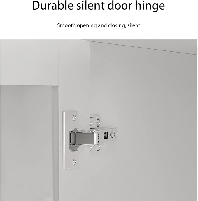 Homsee Wardrobe Armoire Wooden Closet with Mirror, 2 Doors, 2 Drawers, 4 Open Storage Cubes and Hanging Rod for Bedroom, White (35.5”L x 15.8”W x 70.8”H)