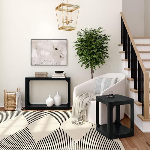 Plank+Beam Forma Console Table, with Shelf, 46 Inch, Black