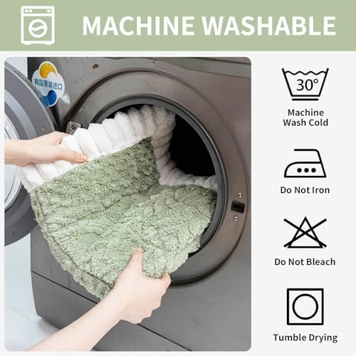Sofa Pad, Plush Couch Cover Washable for Pet, Non-Slip Warm Couchs Cover, Funny Fuzzy Pet Couch Covers for Sofa, Sofa Slipcovers Furniture Covers for L Shaped(Green, 27.5"x 82.7")