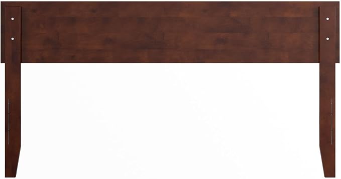 AFI, Orlando Queen Adjustable Modern Solid Wood Panel Headboard, Walnut
