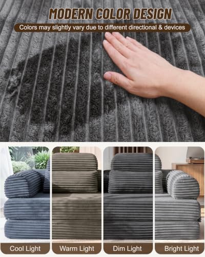 78.8" Futon Sofa Bed, High Back Boneless Couches for Living Room
