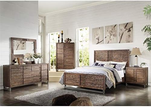 Acme Furniture Andria 21290Q Queen Bed, Reclaimed Oak