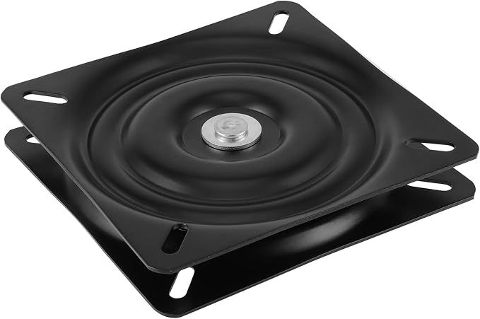 HAKZEON 4 Pack Heavy Duty Bar Stool Swivel Plate, 6.25 Inch Square, 300 lbs Capacity, Black