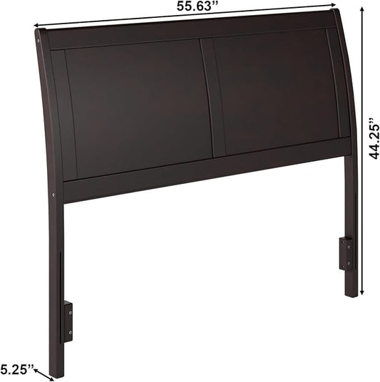 AFI, Portland Full Sleigh Solid Wood Panel Headboard, Espresso