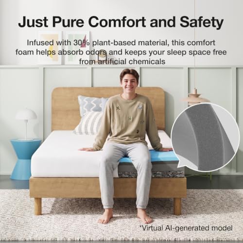 Novilla Twin Mattress, 6 Inch Twin Bed Mattress with Gel Memory Foam