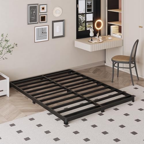 Likelalaso 3 inch King Bed Frame with Rounded Corner, Low Profile Bed Frame