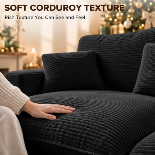 Modular Sectional Sofa with Ottoman & Corner Section, Comfy Cloud Couch