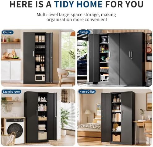 Garage Storage Cabinet, Durable Metal Storage Solution