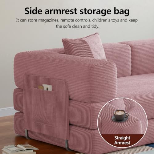 78.8" Boneless Couch for Living Room, Futon Sleeper Sofa Bed