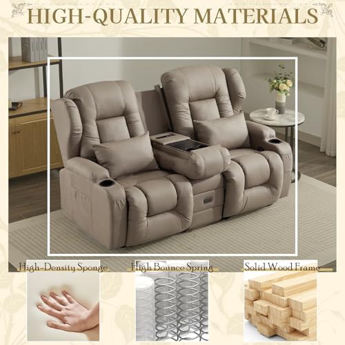 SAMERY 67.6" RV Loveseat Recliner Sofa, Manual Reclining Loveseat