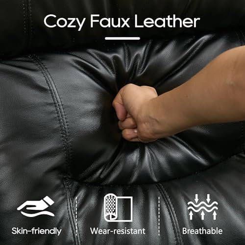 DRMBOOK RV Loveseat Recliner Sofa with Console, Wall Hugger Reclining Couch