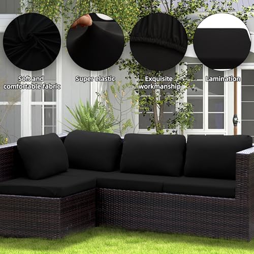 8PCS Patio Cushion Covers.Patio Furniture Couch SeatSlipcovers