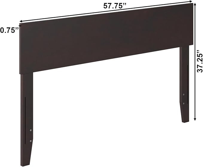 AFI, Orlando Full Adjustable Modern Solid Wood Panel Headboard, Espresso