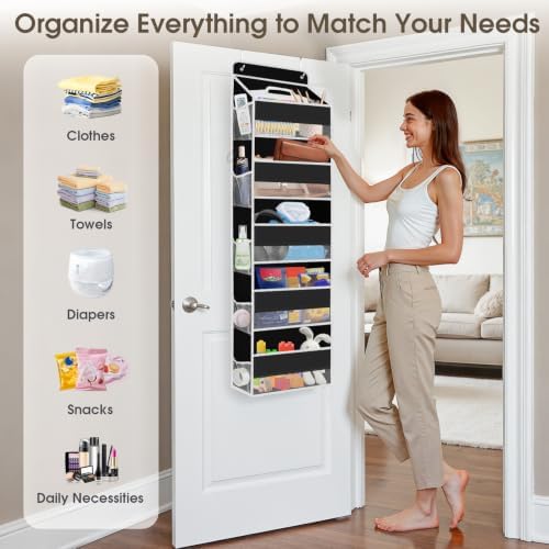 1Pack Over The Door Organizer Large Capacity Hanging Storage Room Organizer