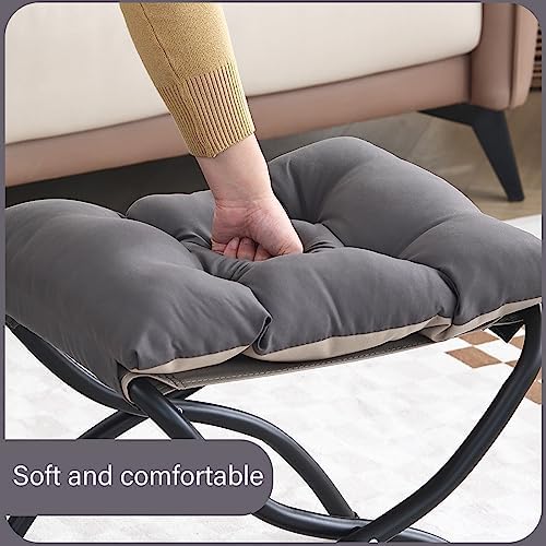 LITA Folding Ottoman, Foldable Footrest Stool, Portable Small Foot Stool for Couch, Collapsible Foot Rest Ottoman for Sofa, Accent Padded Ottomans for Lazy Chair, Living Room, Bedroom