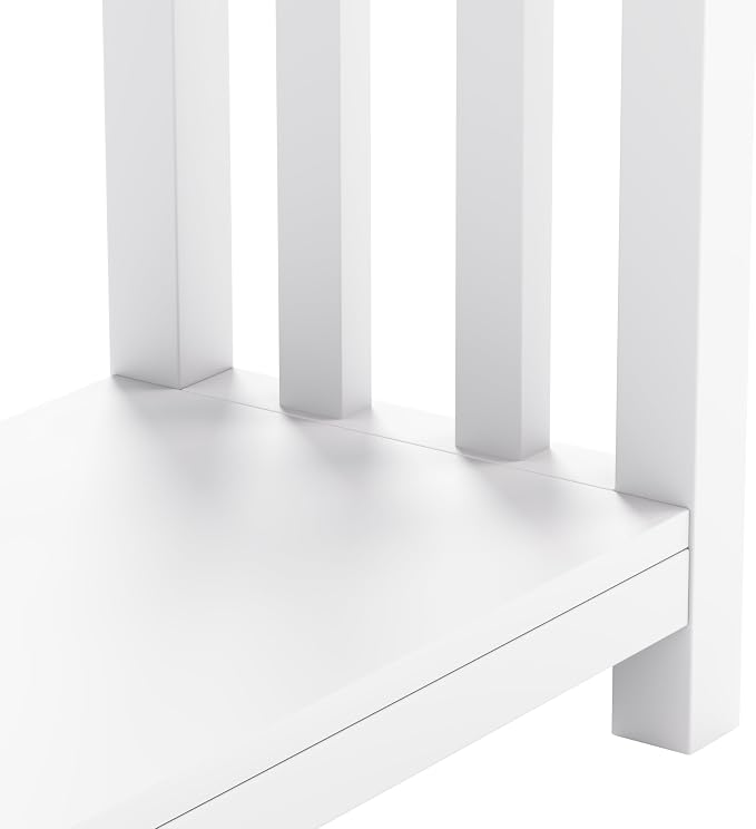 ChooChoo 47" Farmhouse Entryway Table with Drawer, Narrow Console Table with Storage Shelf, Sofa Table for Living Room, Entryway, and Hallway, White and Brown