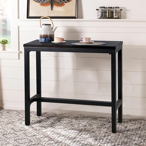 Vintage Rectangle Bar Table 41.3inch Height Narrow Pub Desk Farmhouse Display Stand in Hallway Industrial Breakfast Table for Kitchen Living Room