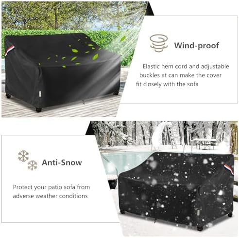 Outdoor Couch Cover Waterproof, 60" W x 35" D x 35" H