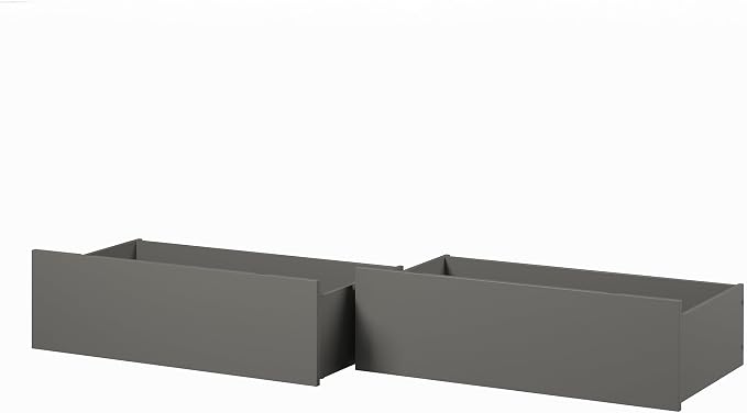 AFI Twin/Full Under Bed Storage Drawers (Set of 2), Grey