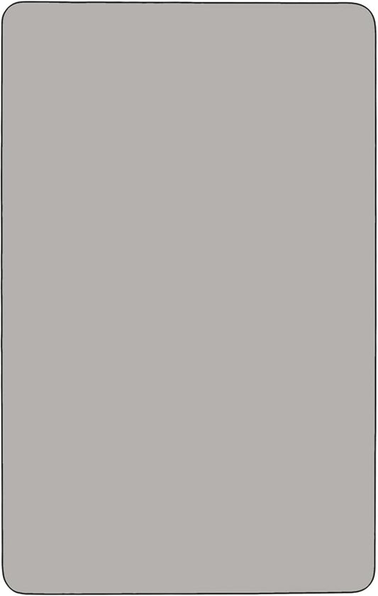 Flash Furniture 30''W x 72''L Rectangular Grey HP Laminate Activity Table - Standard Height Adjustable Legs