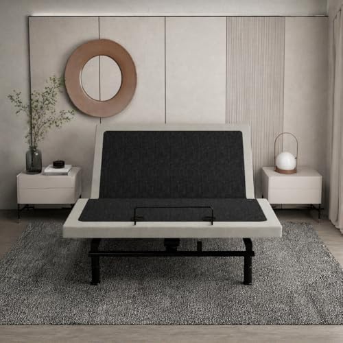 Irvine Home Collection Twin XL Adjustable Bed Base - Dual Massage - USB Ports - Zero Gravity - Underbed Light - Wireless Remote - Zero Clearance - Anti Snore - Memory Positions
