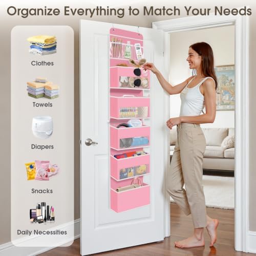 1Pack Over The Door Organizer Large Capacity Hanging Storage Room Organizer