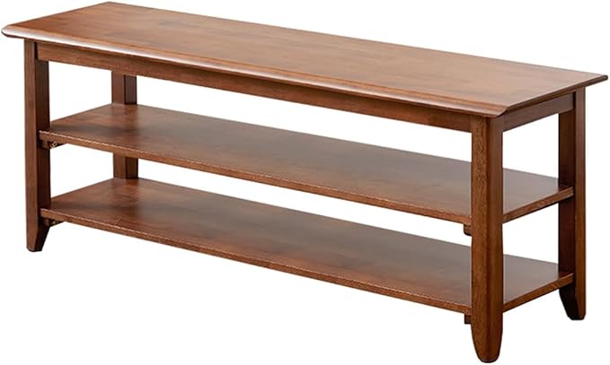 XKZG Shoe Rack Bench Wooden Shoe Storage Bench Rustic Solid Wood Entryway Bench (Brown,47.2")
