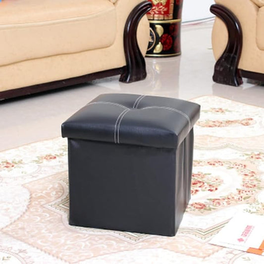 Zerodeko Boy Girl Folding Storage Cube Organizer Box for Toys Clothes and Books Lightweight Linen Basket Black for Home Travel Picnics and Camping
