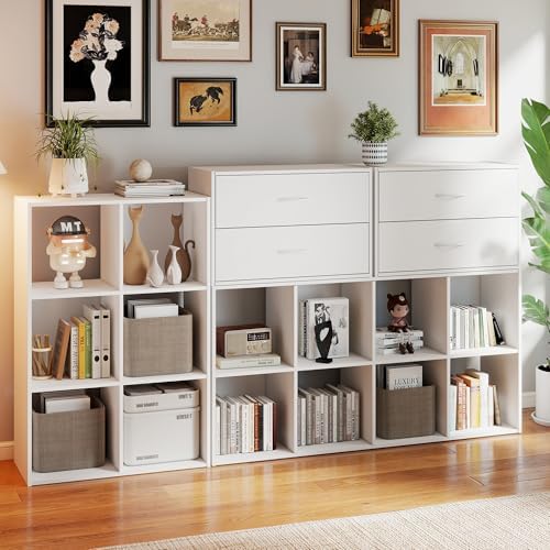 PrimeZone 2 Wood Drawers Closet Dresser Storage Organizer Stackable 2 Packs