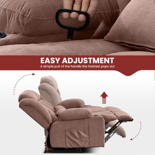 MAHOMICO Reclining Loveseat Sofa for Living Room, Ergonomic Backrest with Cup Holders&Side Pockets