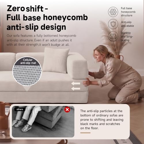 79.5" 5‑in‑1 Convertible Modular Boneless Sleeper Sofa Bed