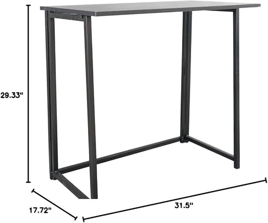 Collapsible Computer Desk - Gaming Desk - Laptop Table - Foldable Writing and Study Table - Home and Office Desk - Portable Folding Table - Corner Desk Workstation - Space Saving - Black