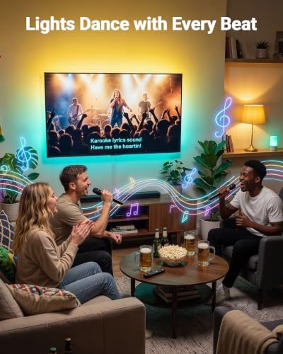 Pipishell Full Motion TV Wall Mount with LED Lights for 32–65 Inch TVs